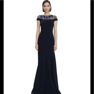 Theia Capped Mermaid Gown